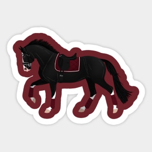 Black Dressage Horse - Equine Rampaige Sticker